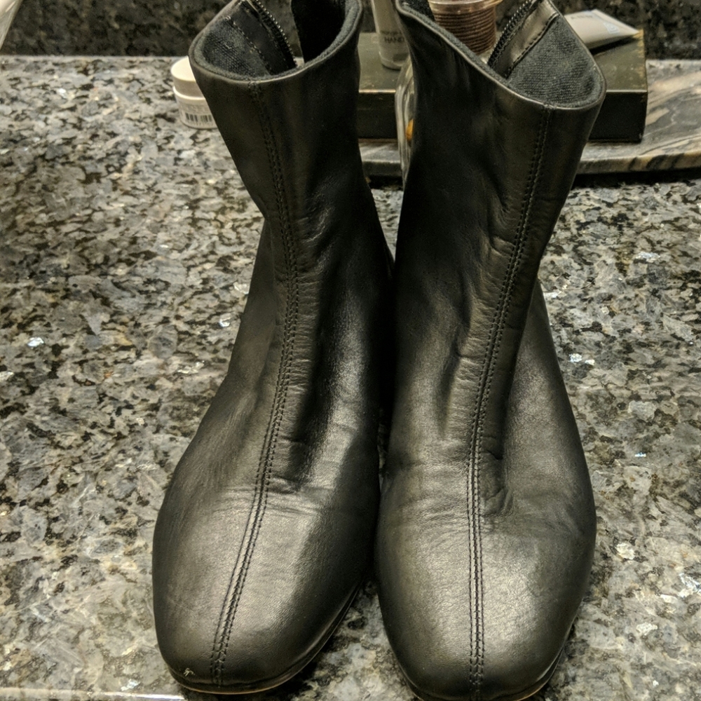 Top Shop Black Vegan Leather Ankle Booties